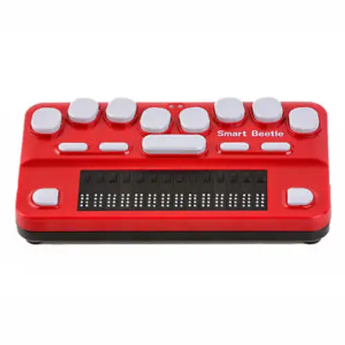 Braille Smart Beetle - Portable 14-cell For Work and School Travel Brailler