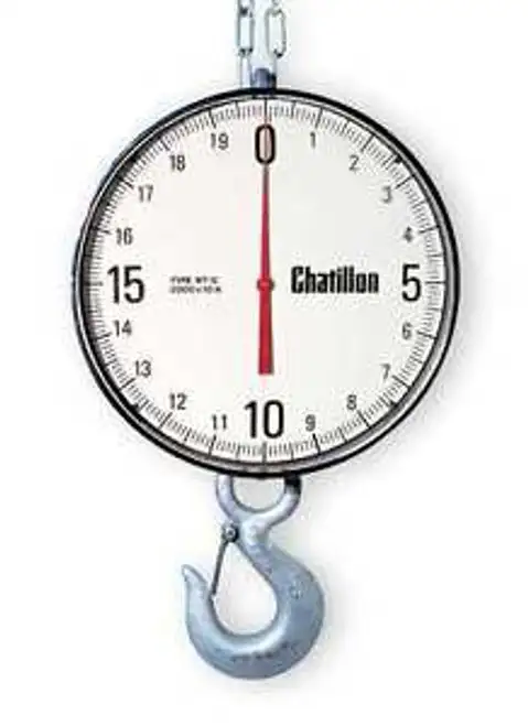 Chatillon Wt12-05000-Eh Dial Crane Scale Aluminum 19-13/16 In. H