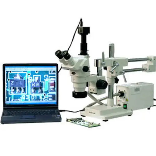 Amscope Zm-4Tw3-For-3M 2X-225X Trinocular Stereo Boom Microscope + 3Mp Camera