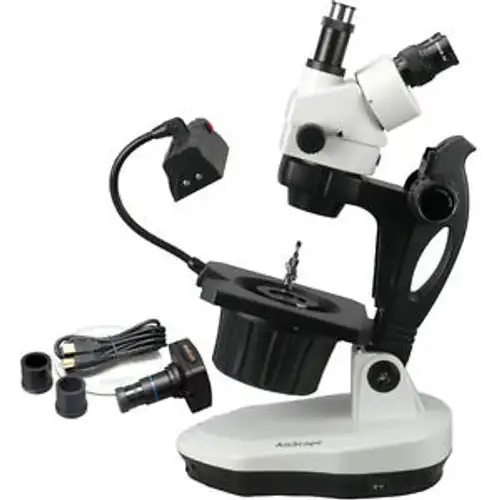 Amscope Gm400Tz-10M 3.5X-90X Advanced Jewel Gem Microscope + 10Mp Camera