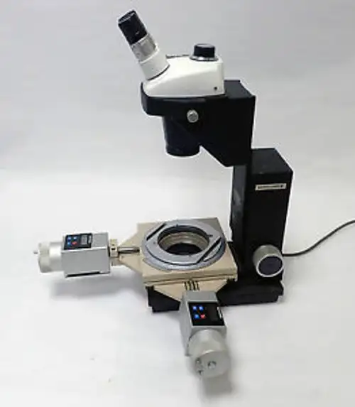 BAUSCH & LOMB STEREOZOOM 5 MICROSCOPE w/ MITUTOYO 164-136 MICROMETER X-Y STAGE