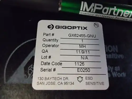 Gigoptix GX62455-GNU 4x32Gb/s MZ Modulator Driver. Brand