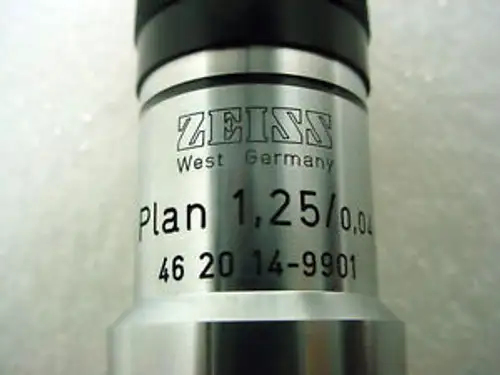 Carl Zeiss Plan 1 25/0 04 160/- Microscope Objective Plan 46 20 14-9901 - Cased