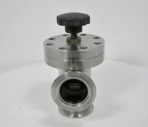 Mdc Kva-200 High Vacuum Research Chamber 90 Degree Right Angel Valve Kf50 Mks