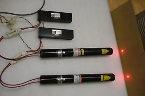 2 Nec Glg5261 Hilium-Neon Laser Light Lo Milliwatt W/ 2 Power Supply