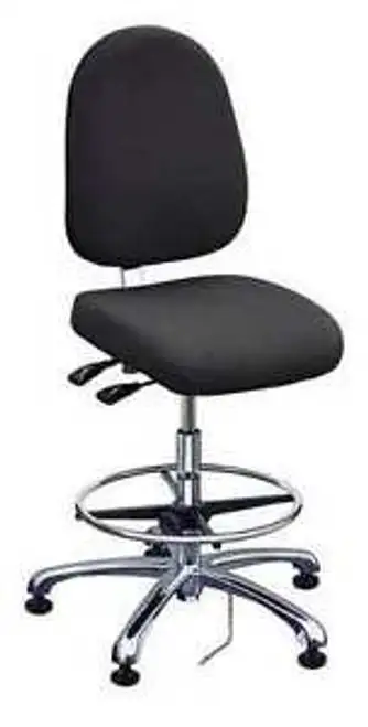 Bevco 9351L-E Ebony Fabric Ergonomic Chair Fabric Black