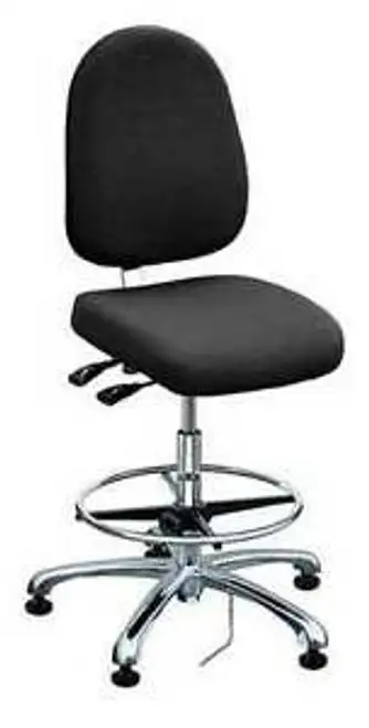 Bevco 9551L-E Ebony Fabric Ergonomic Chair Fabric Black