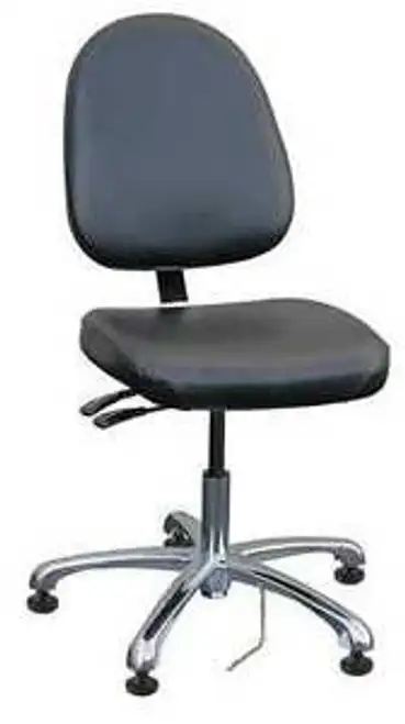 Bevco 9051L Black Vinyl Deluxe Esd Chair Black Vinyl 17-22In