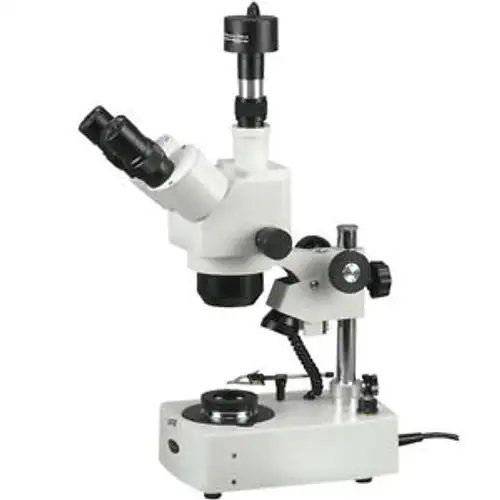 Amscope Sh-2Ty-Dk-3M 10X-60X Darkfield Jewelry Gem Microscope + 3Mp Camera