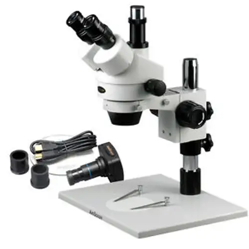 Amscope Sm-1Tz-Frl-M 3.5X-90X Inspection Microscope + 1.3Mp Usb Camera & Light