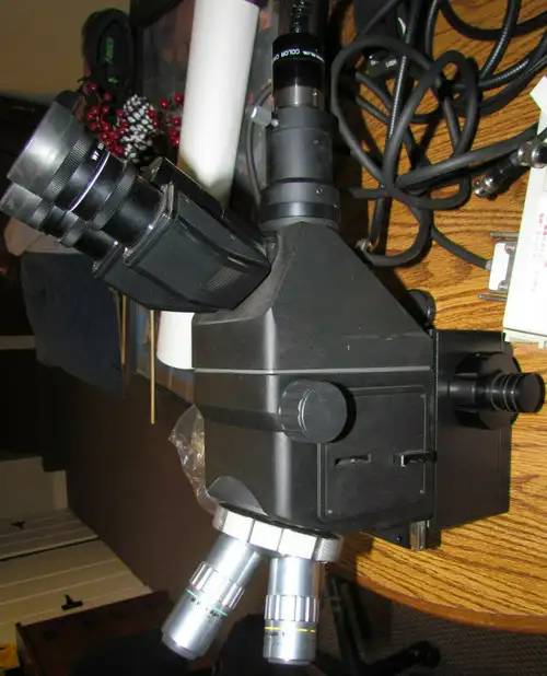 MITUTOYO microscope FS-60-Z M PLAN APO 5 10 20 OBJECTIVES camera illuminator