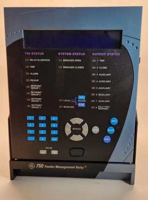 GE Multilin Feeder Management Relay 750-P5-G5-S5-HI-A20-R-E