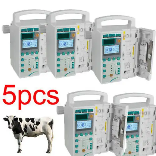 5Xpompe à perfusion vétérinaire Dispositif de perfusion automatique pour animaux Dispositif d'alarme sonore
