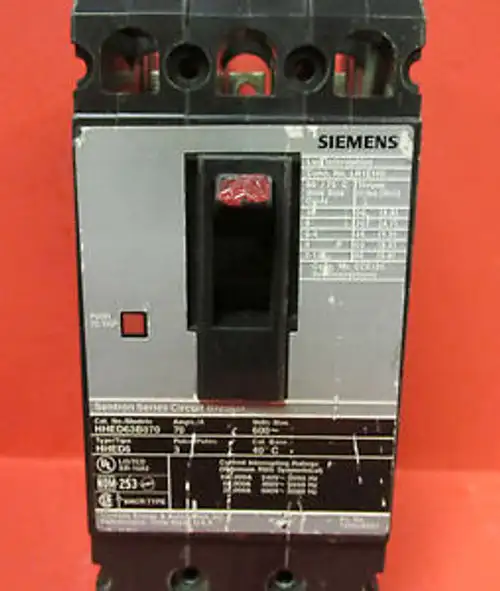 Siemens Ite 3 Pole 70 Amp Circuit Breaker Cat No. Hhed63B070 ...... Wi-98