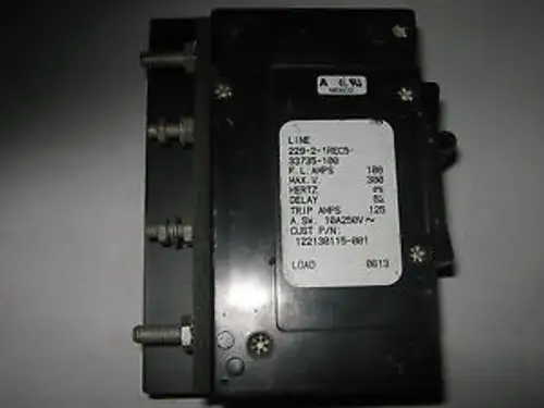 Airpax 229-2-1Rec5-33735-100 Circuit Breaker 100A 300V