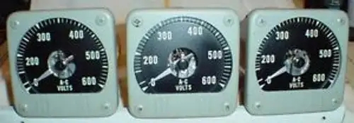 Cr084 General Electric 600 Vac Panel Meters X3