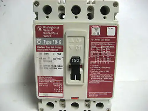 Westinghouse Type Fd-K 150A. 3 Pole Fd3150Kls Yc-174