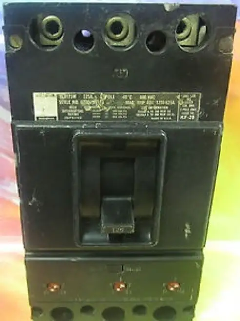 Westinghouse 3 Pole 125 Amp Ja3125W Circuit Breaker ...........Wb-80