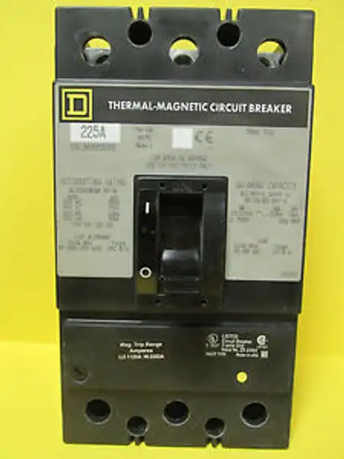 Square D Kal362256168 Circuit Breaker With Shunt Trip 225A 3 Pole Vc-208