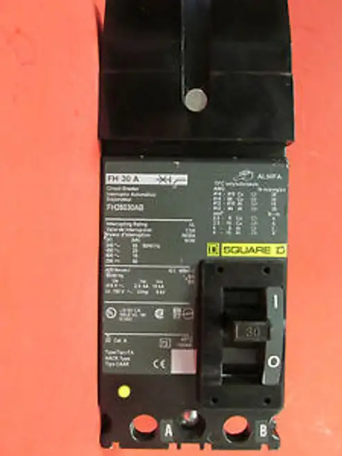 Square D 30 Amp 2 Pole I-Line Circuit Breaker Fh26030Ab ....... Vc-84