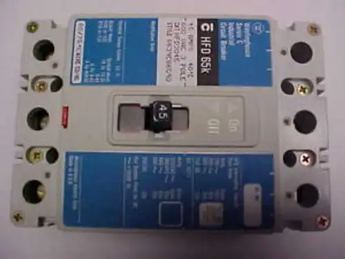 Westinghouse 45A 3P Circuit Breaker Hfd3045 Rr-49