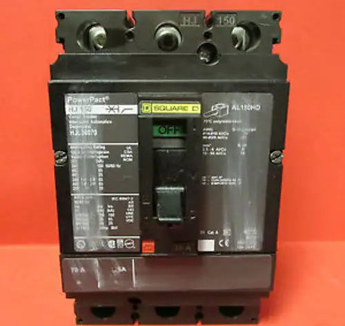 Square D Hj 150 70 Amp 3 Pole Circuit Breaker Hjl36070 ................ Vc-115
