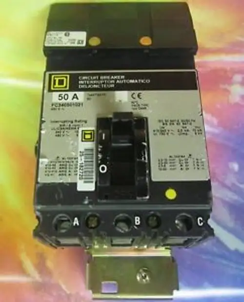 Square D Fc340501021 3 Pole 50 Amp I-Line Circuit Breaker ...........Wb-95