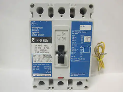 Westinghouse Series C Breaker Type Hfd 65K 100A 3P Hfd3100 W/Shunt Trip...Wa-01