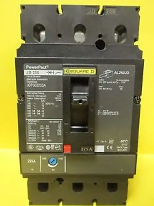 Square D 3 Pole 225 Amp Jdp36225 / Jdp36225Sa Circuit Breaker .......... Vc-226
