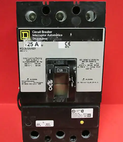 Square D Kcl341251021 3 Pole 125 Amp Circuit Breaker W/Shunt Trip ....... Vc-79