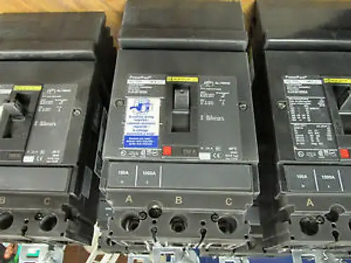 Square D 3 Pole 150 Amp I-Line Circuit Breaker Cat No. Hja36150Sa ........ L-135