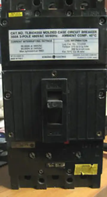 General Electric 350 Amp 3 Pole 480 Vac Breaker Qq-77