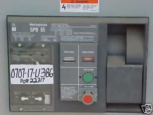 WESTINGHOUSE SPB-65 1600A DRAW OUT LSI CIRCUIT BREAKER