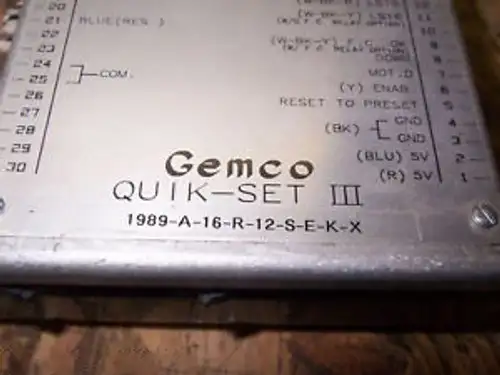 GEMCO RESOLVER I/O MODULE 1989-A-16-R-12-S-E-K-X