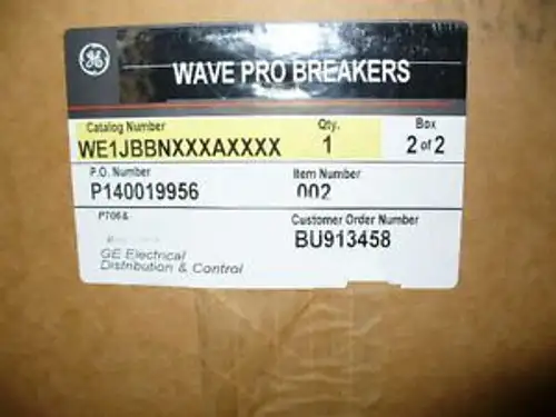 GE WavePro 2000 Amp WPS-20 Circuit Breaker Low Voltage M/O D/O