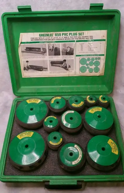 96760 Greenlee 859 2-6 Pvc Plug Set