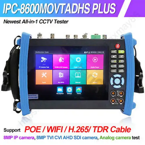 4K 7In Wifi Dmt Vfl Tdr Poe Cctv Security Camera Tester Ipc-8600Movtadhs Plus