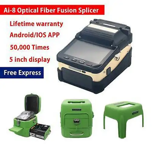 50000 Ai-8 Automatic Optical Fiber Fusion Splicer Night Operation 5 Lcd Display