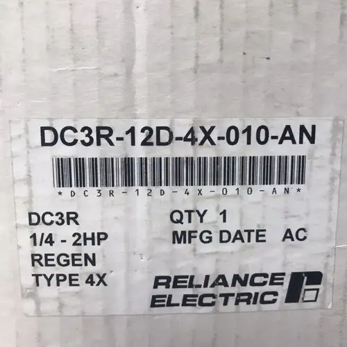 RELIANCE ELECTRIC DC3N-12D-4X-010-AN 1/4 - 2HP REGEN TYPE 4 X Regenerative DC DR