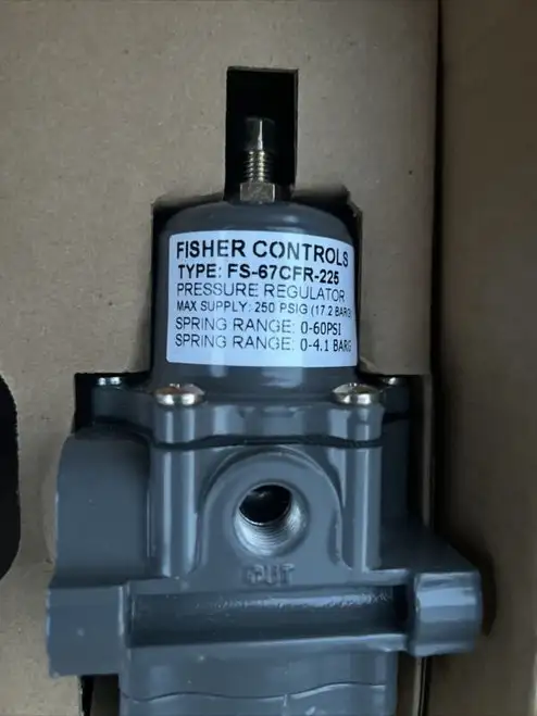 Fisher FS-67CFR-225 PRESSURE REGULATOR 0-60PSI RANGE 250PSI MAX SUPPLY