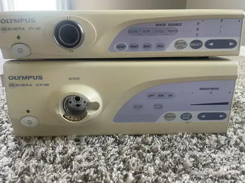 Olympus Evis Exera Clv-160 Video Processor And Light Source-Keyboar