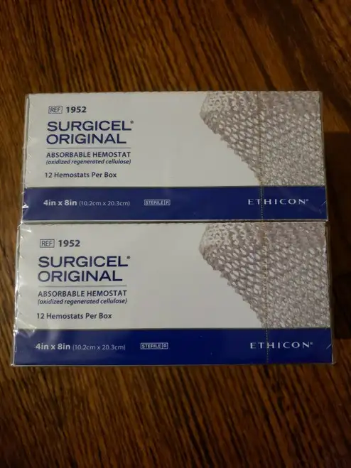Surgicel- 4In X 8In (12)Hemostats Per Original 1952- Sealed (16) Total Boxes