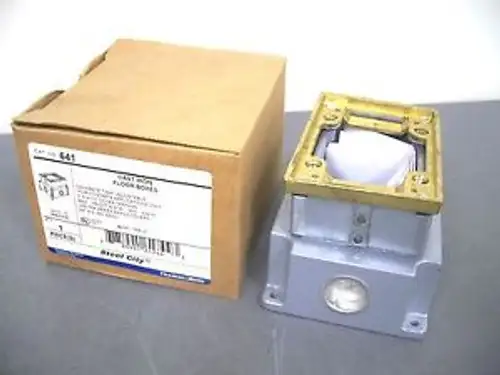 THOMAS & BETTS 3X4-1/2 COVER 4-5/16 H CAST IRON FLOOR BOXES CAT#641