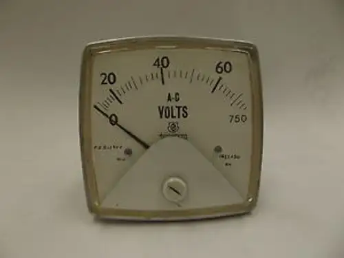 1832480RK Pivotless A-C 0-750 Volts Panel Board Voltmeter