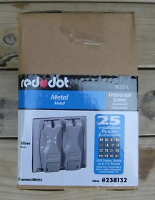 NUEVO REDDOT de 10 Gris 2 Gang Cuadrado Metal Eléctrico Cubierta 238132 2CCU-L
