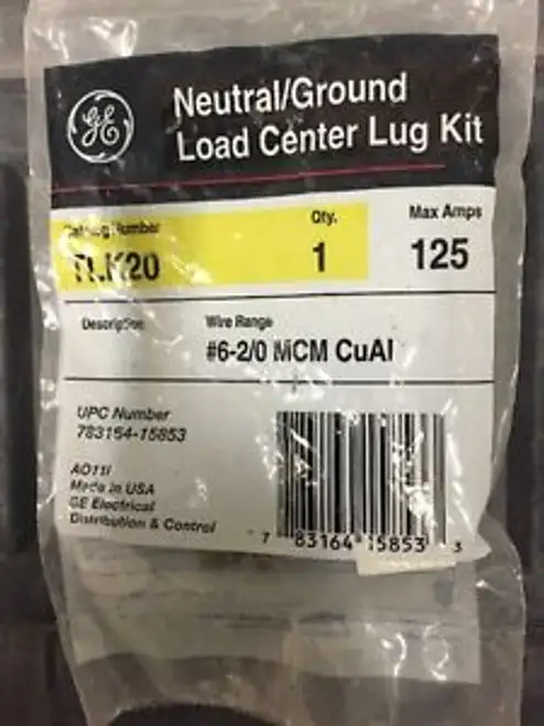 GE TLK20 Neutral Ground Kit 6-2/0 AWG Copper/Alum Lot Of 50