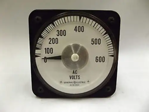 50-105021SJSJ1 AB-30 General Electric A-C 0-600 Volt Panel Board Voltmeter
