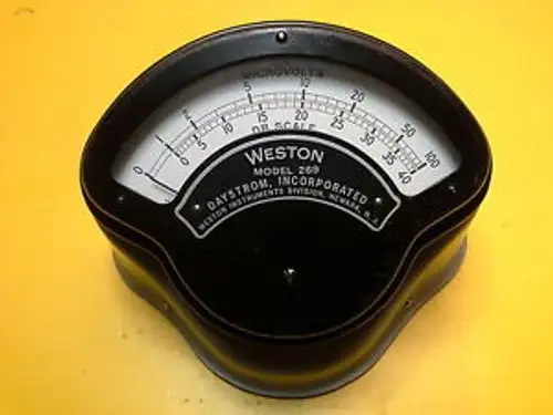 WESTON MODEL 269 VINTAGE MICROVOLTMETER ME-76/U 0-100 MICROVOLTS 0-40 DB SCALE