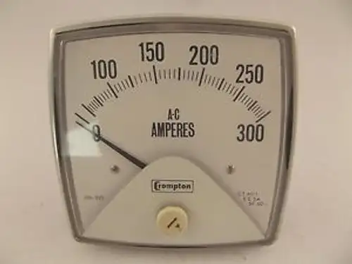 Crompton Ac Amperes 0-300 Panel Meter Style 019-02Aa-Lsrx-A1