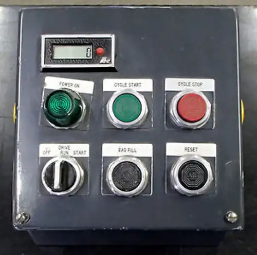 Hoffman C-8C8 Slant Face Electrical Enclosure W/Allen Bradley Switches
